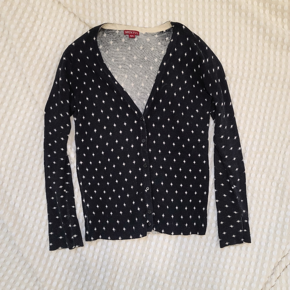 Black and white cardigan